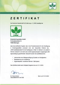 DGE Zertifikat 2022